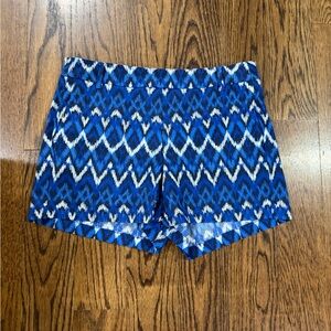 SPANX Blue Ikat Print High-Waist Women’s Shorts